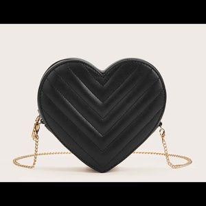 Black Heart Crossbody Bag